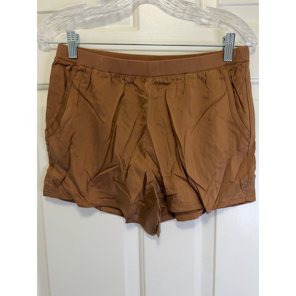 Haven Well Within Silk Lounge Shorts Brown / Caramel | Size S | NWT |
